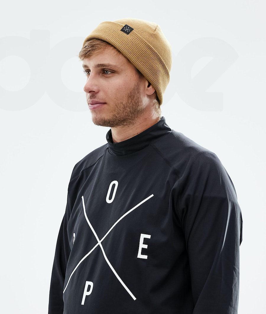 Gold Men's Dope Solitude Beanies | NZ_D1659
