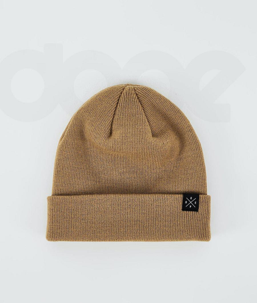 Gold Men\'s Dope Solitude Beanies | NZ_D1659