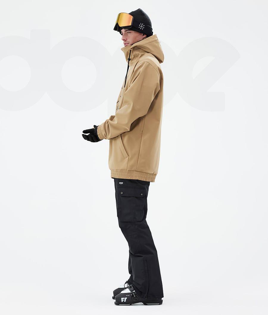 Gold Men's Dope Yeti Ski Jackets | NZ_D1457