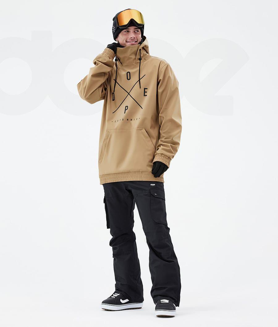 Gold Men's Dope Yeti Snowboard Jackets | NZ_D1527