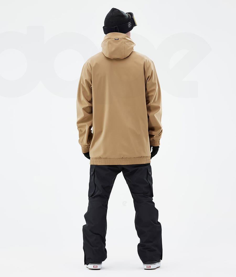 Gold Men's Dope Yeti Snowboard Jackets | NZ_D1527