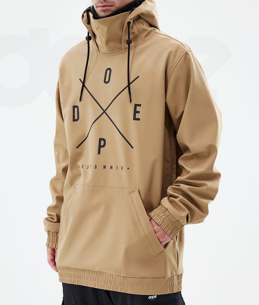 Gold Men's Dope Yeti Snowboard Jackets | NZ_D1527
