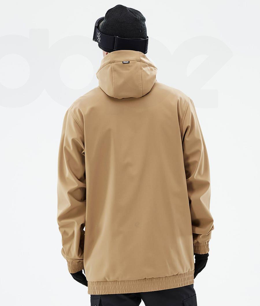 Gold Men's Dope Yeti Snowboard Jackets | NZ_D1527