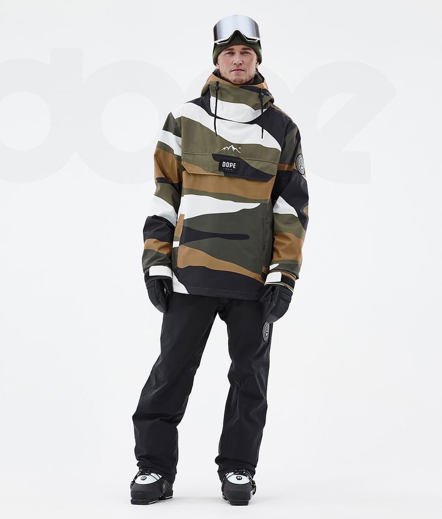 Gold Olive Men's Dope Blizzard Ski Jackets | NZ_D1366