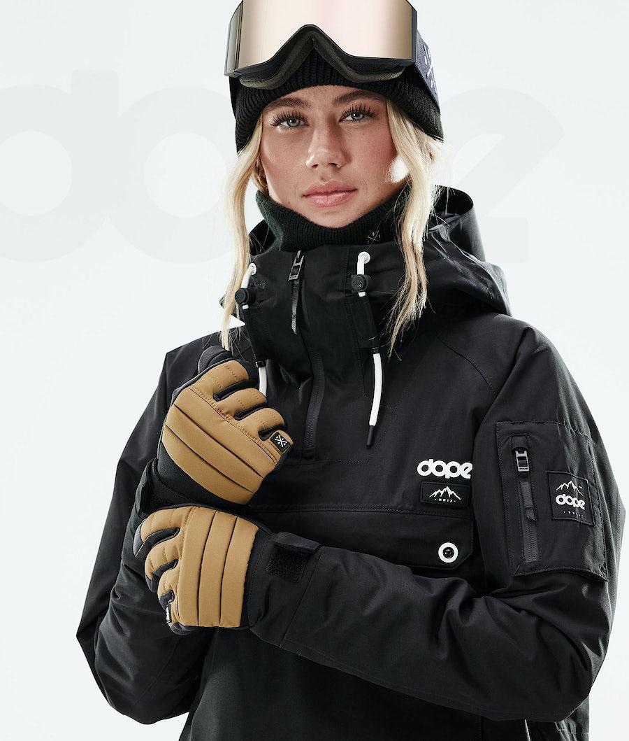 Gold Women's Dope Ace 2021 Snowboard Gloves | NZ_D1522