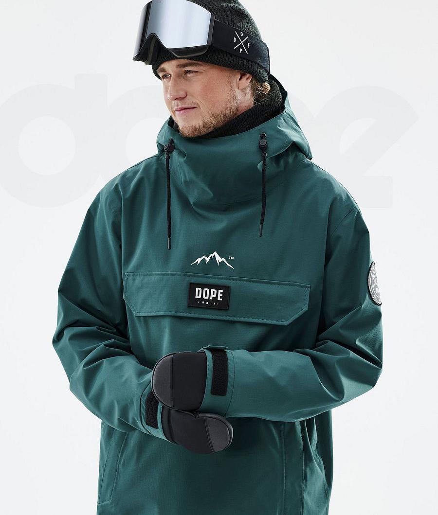 Green Men's Dope Blizzard Snowboard Jackets | NZ_D1135