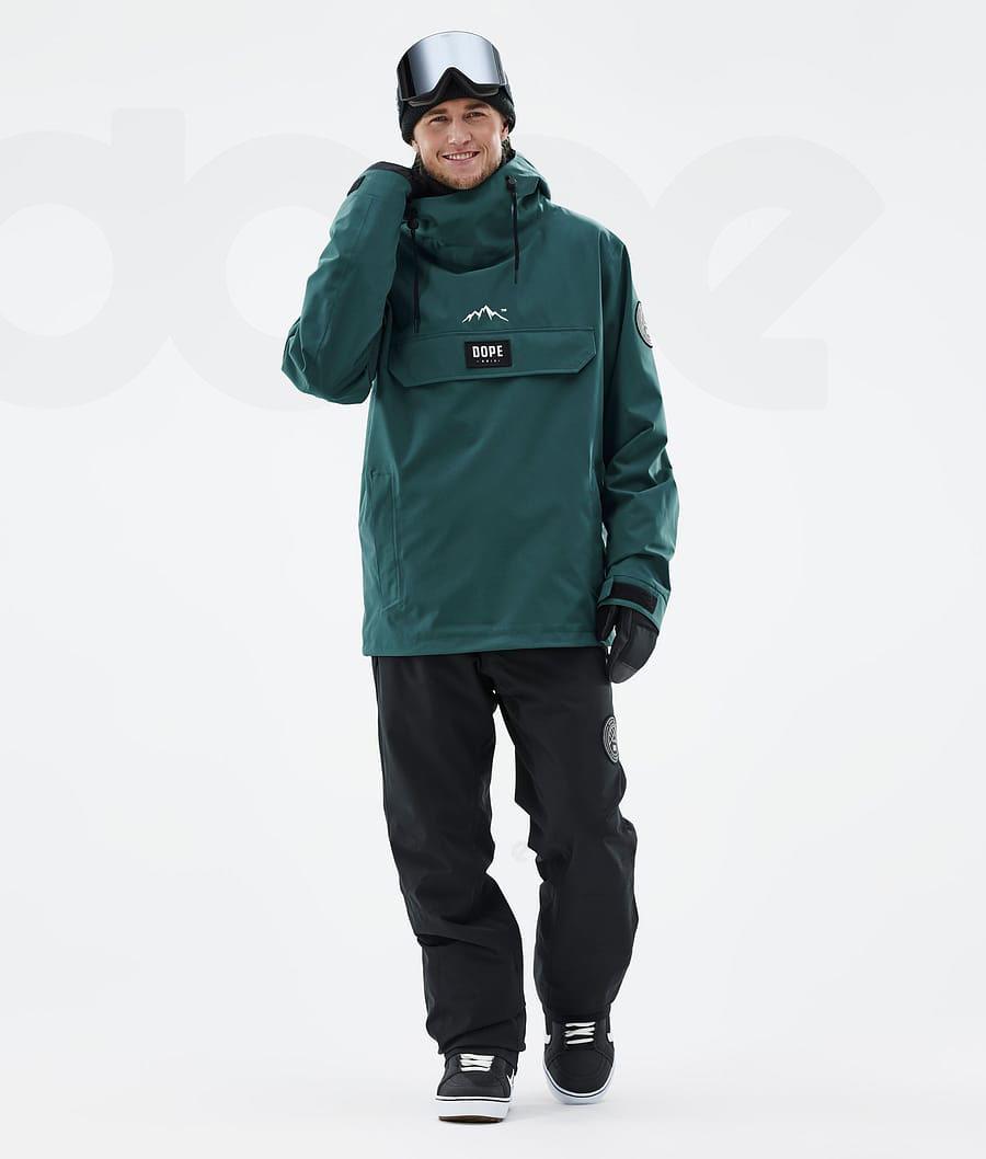 Green Men's Dope Blizzard Snowboard Jackets | NZ_D1135