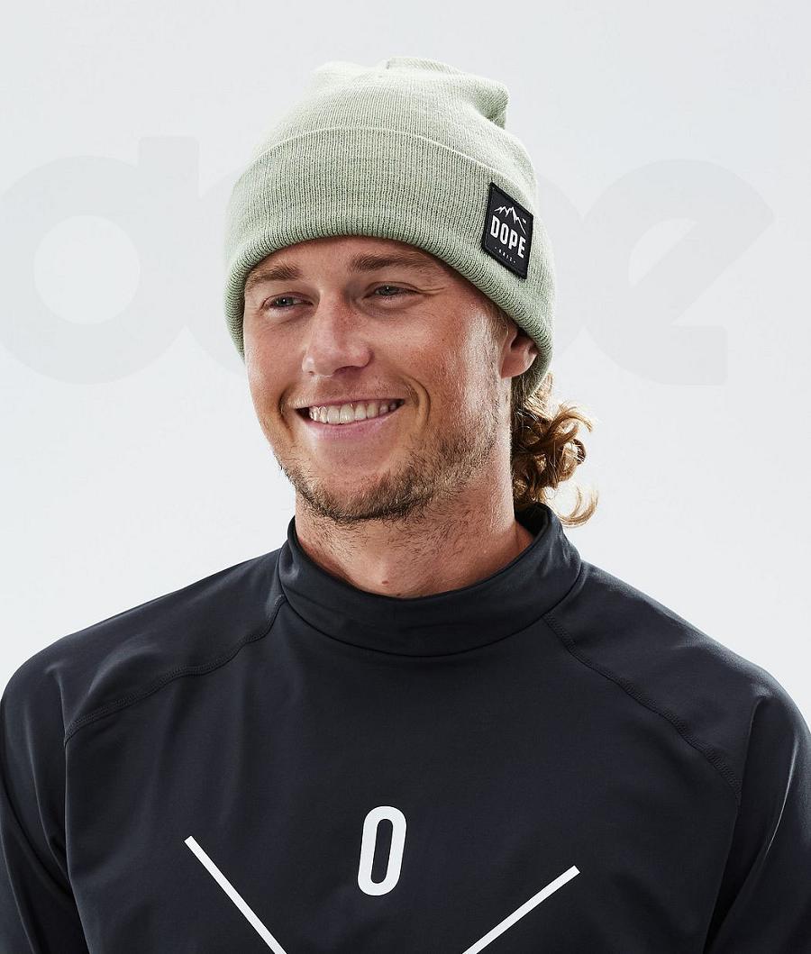 Green Men's Dope Paradise Beanies | NZ_D1491