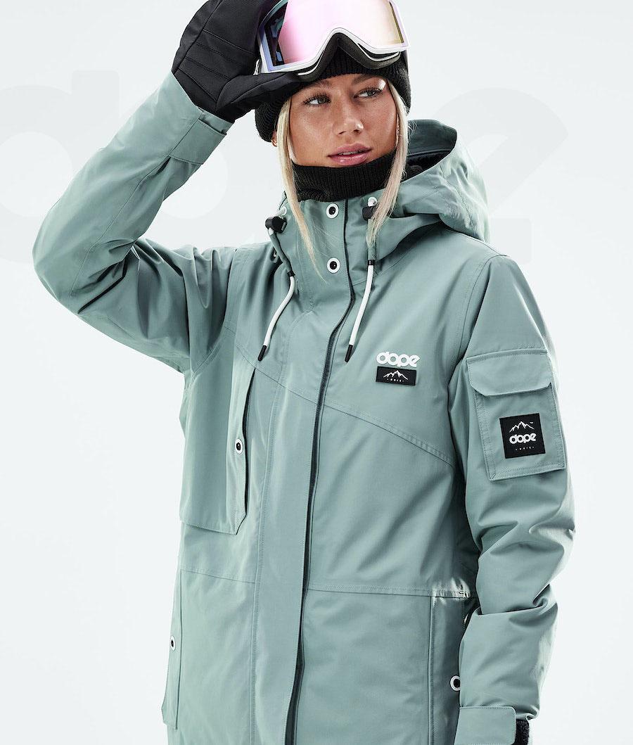 Green Women's Dope Adept W 2021 Snowboard Jackets | NZ_D1753