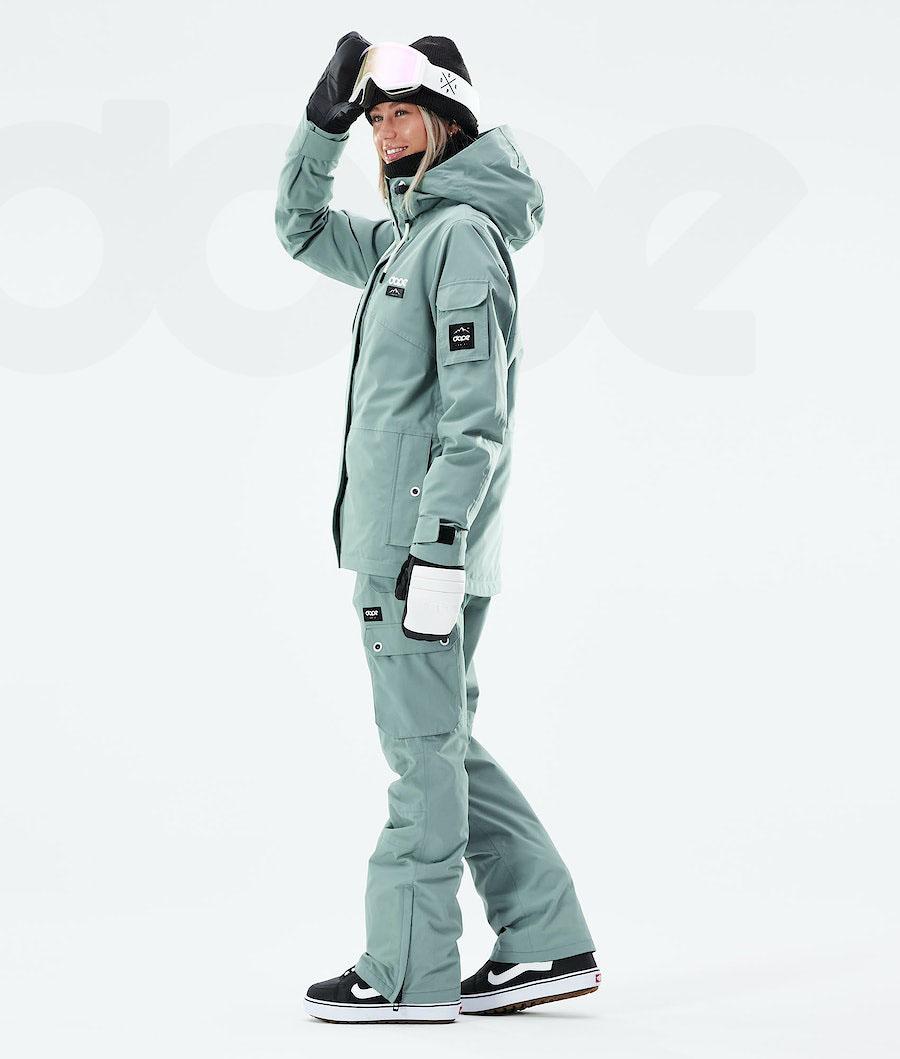 Green Women's Dope Adept W 2021 Snowboard Jackets | NZ_D1753