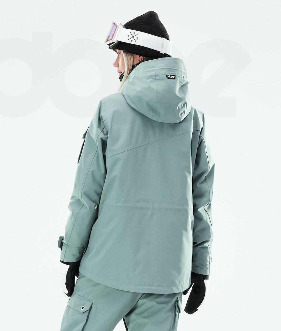 Green Women's Dope Adept W 2021 Snowboard Jackets | NZ_D1753