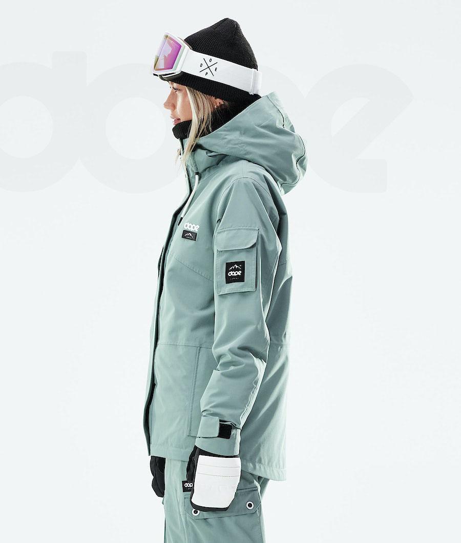 Green Women's Dope Adept W 2021 Snowboard Jackets | NZ_D1753