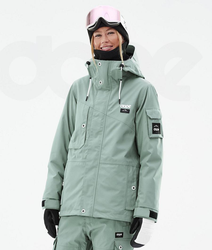 Green Women\'s Dope Adept W Snowboard Jackets | NZ_D1949