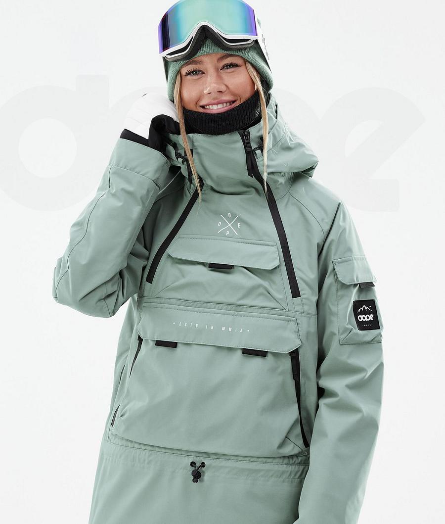 Green Women's Dope Akin W Snowboard Jackets | NZ_D1396