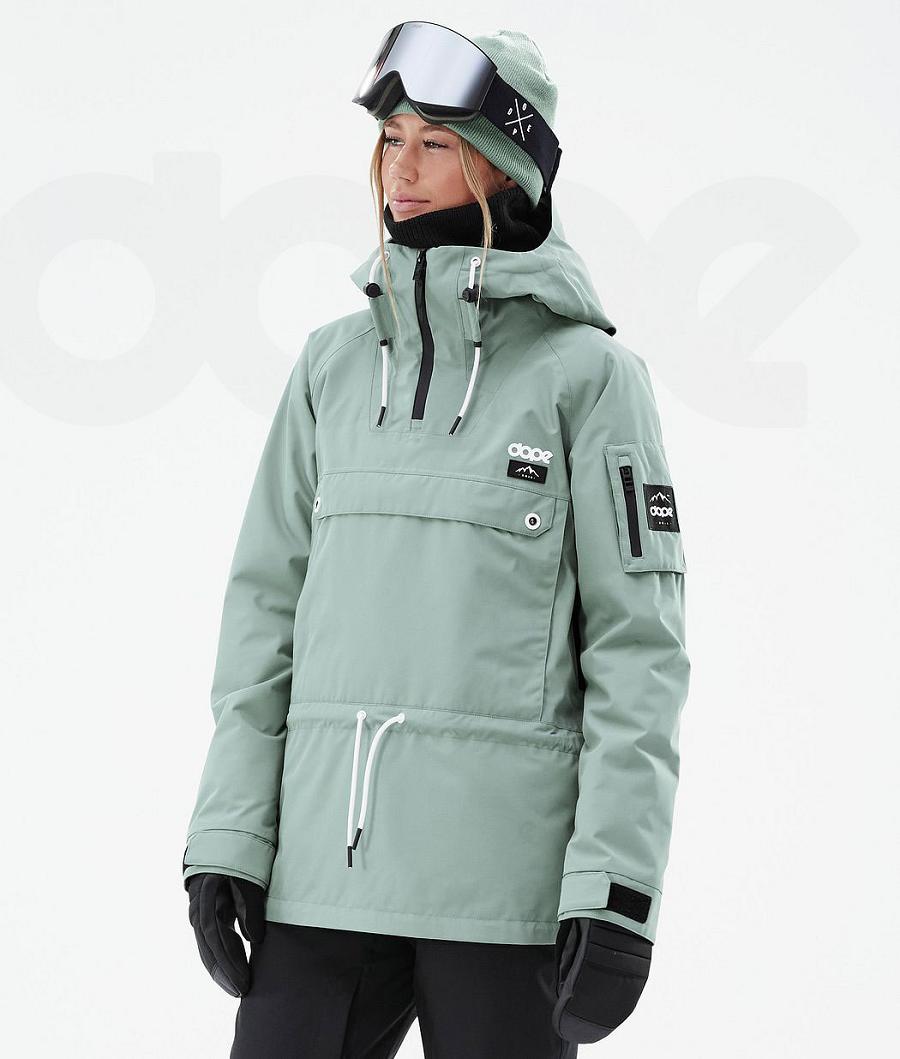 Green Women\'s Dope Annok W Snowboard Jackets | NZ_D2420