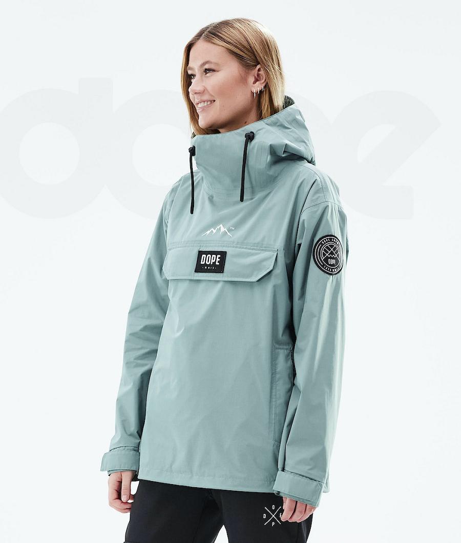 Green Women\'s Dope Blizzard Light W Outdoor Jackets | NZ_D2049