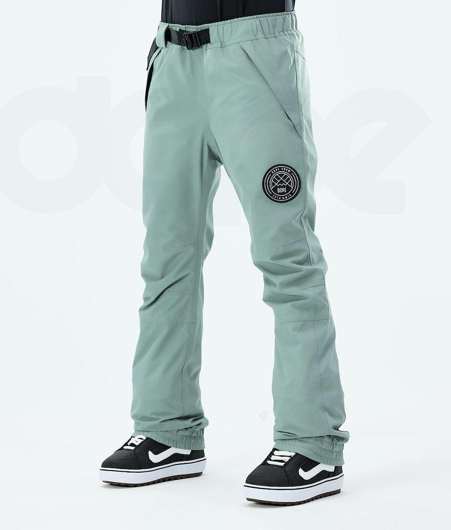 Green Women\'s Dope Blizzard W 2021 Snowboard Pants | NZ_D1701