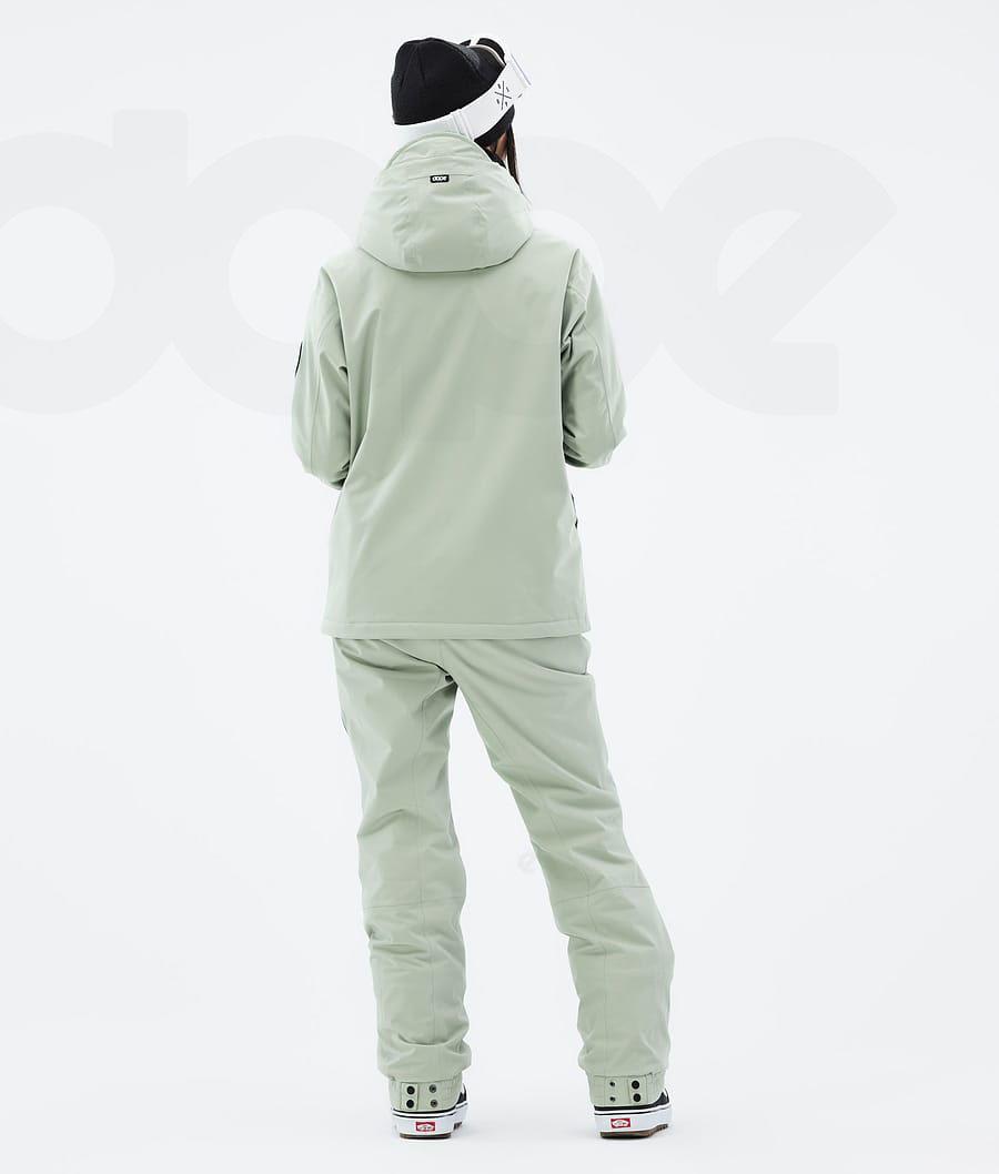 Green Women's Dope Blizzard W Full Zip Snowboard Jackets | NZ_D1390