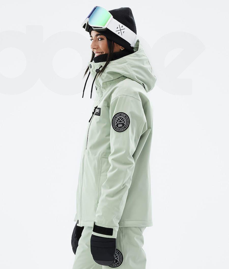 Green Women's Dope Blizzard W Full Zip Snowboard Jackets | NZ_D1390