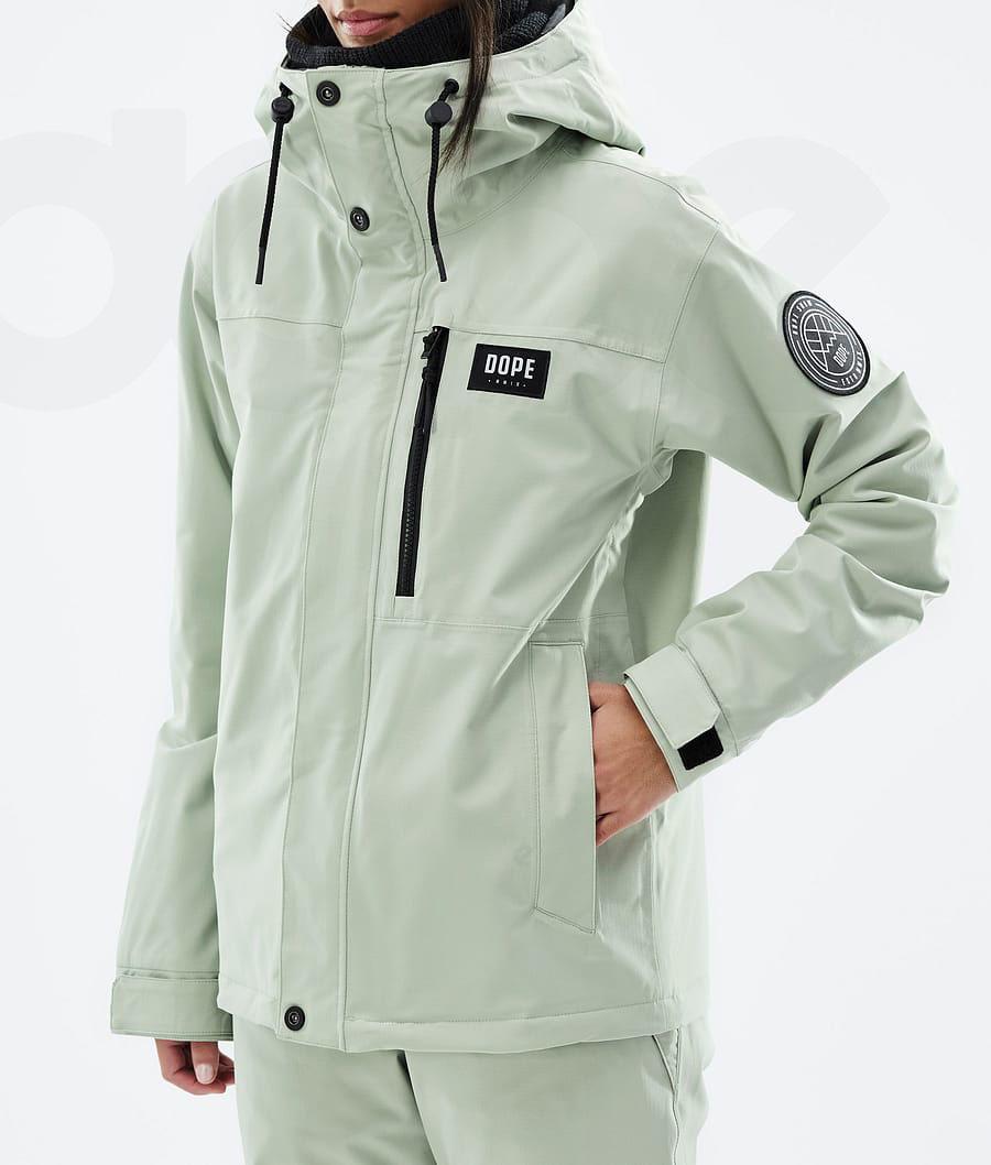 Green Women's Dope Blizzard W Full Zip Snowboard Jackets | NZ_D1390