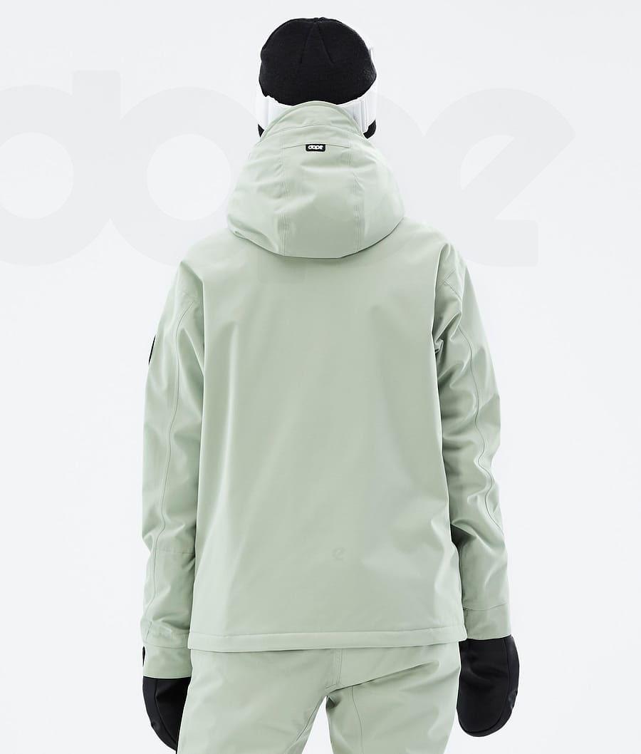 Green Women's Dope Blizzard W Full Zip Snowboard Jackets | NZ_D1390