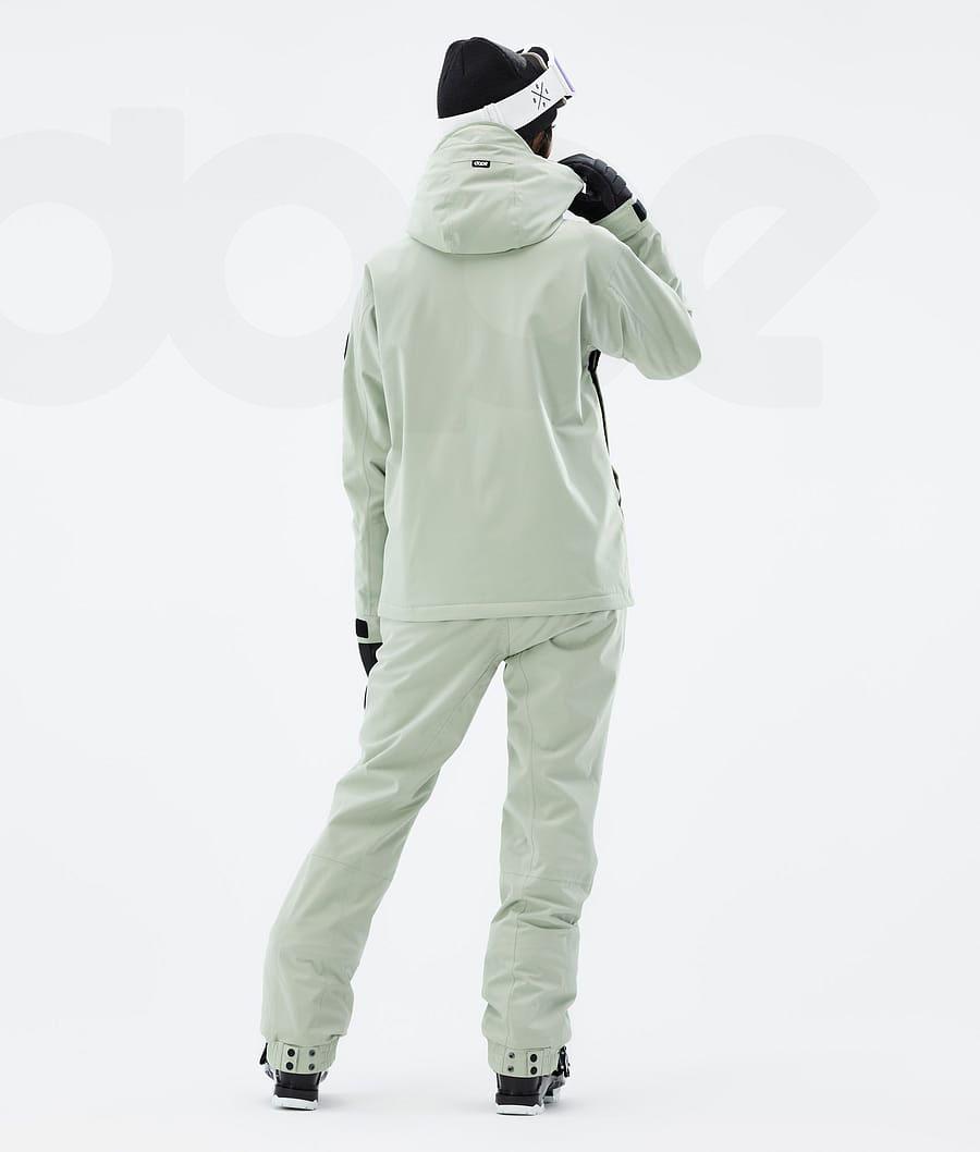 Green Women's Dope Blizzard W Full Zip Ski Jackets | NZ_D2262