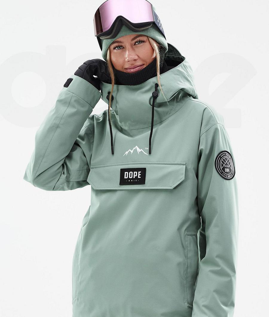 Green Women's Dope Blizzard W Ski Jackets | NZ_D1144