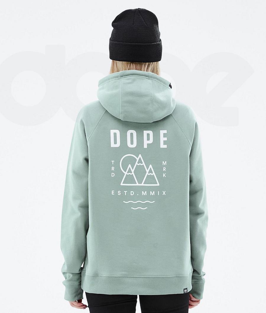 Green Women\'s Dope Common W Hoodies | NZ_D1103