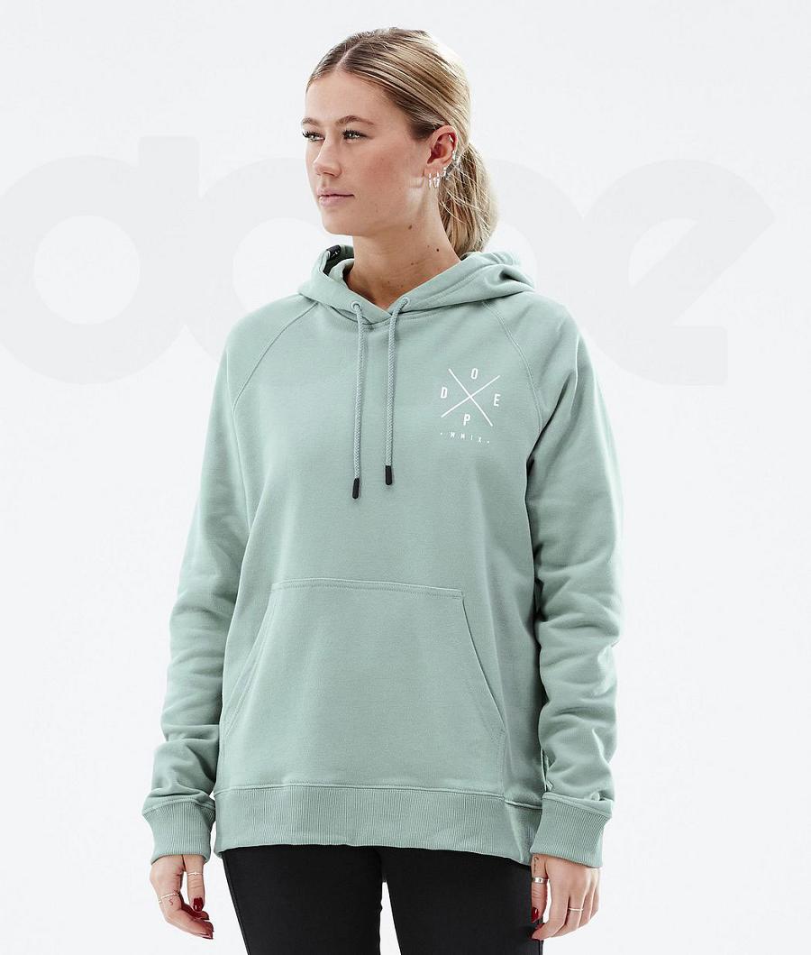 Green Women's Dope Common W Hoodies | NZ_D2128