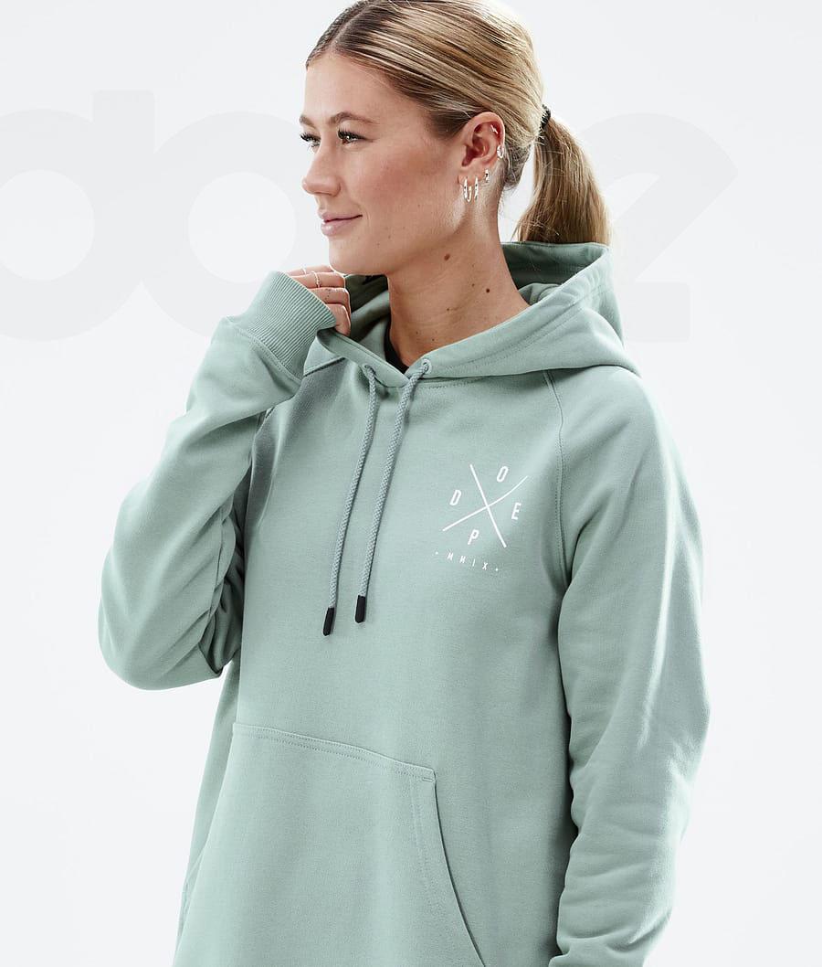 Green Women's Dope Common W Hoodies | NZ_D2128