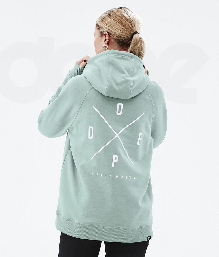 Green Women\'s Dope Common W Hoodies | NZ_D2128