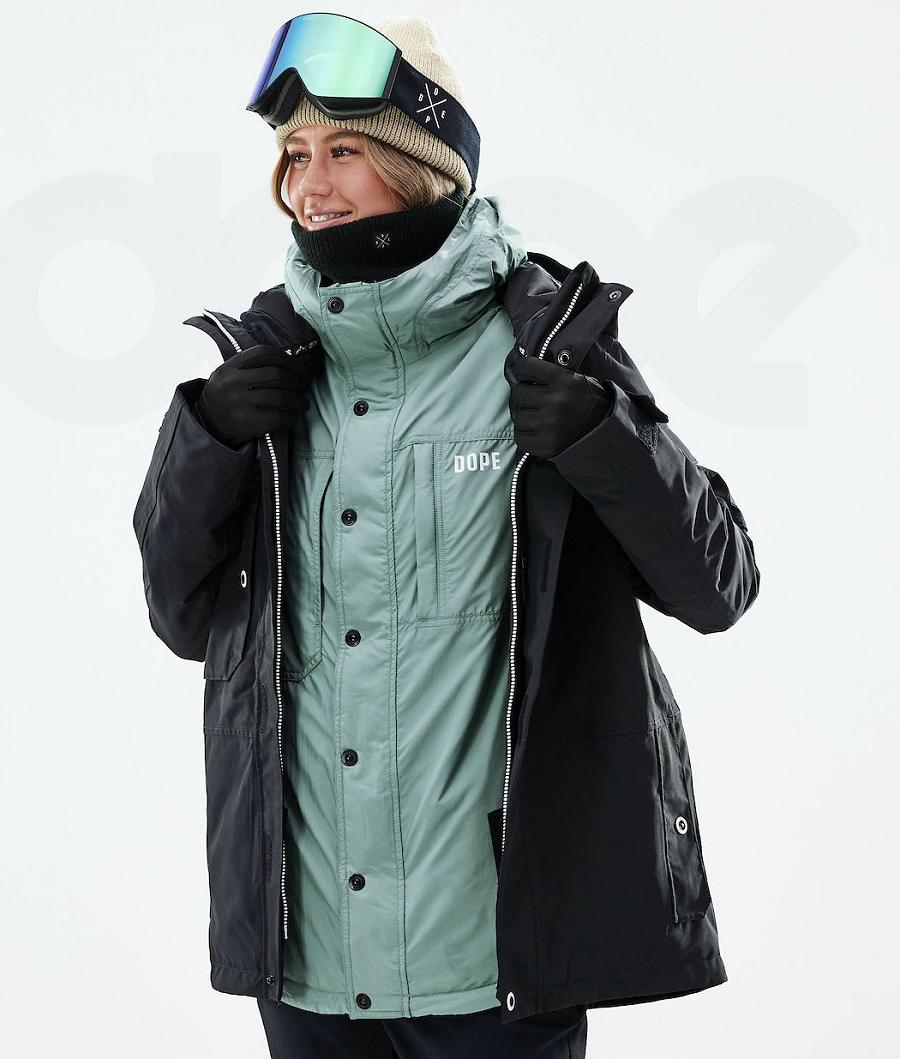 Green Women's Dope Insulated W Snowboard Jackets | NZ_D2438