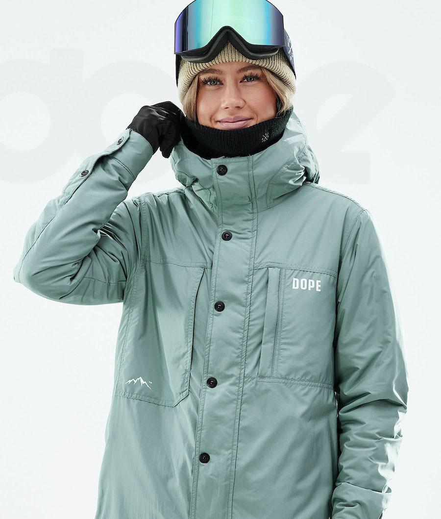 Green Women's Dope Insulated W Snowboard Jackets | NZ_D2438