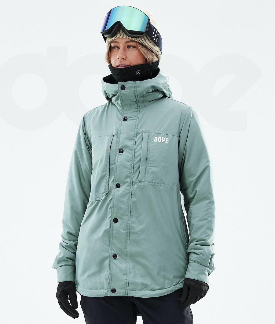 Green Women\'s Dope Insulated W Snowboard Jackets | NZ_D2438