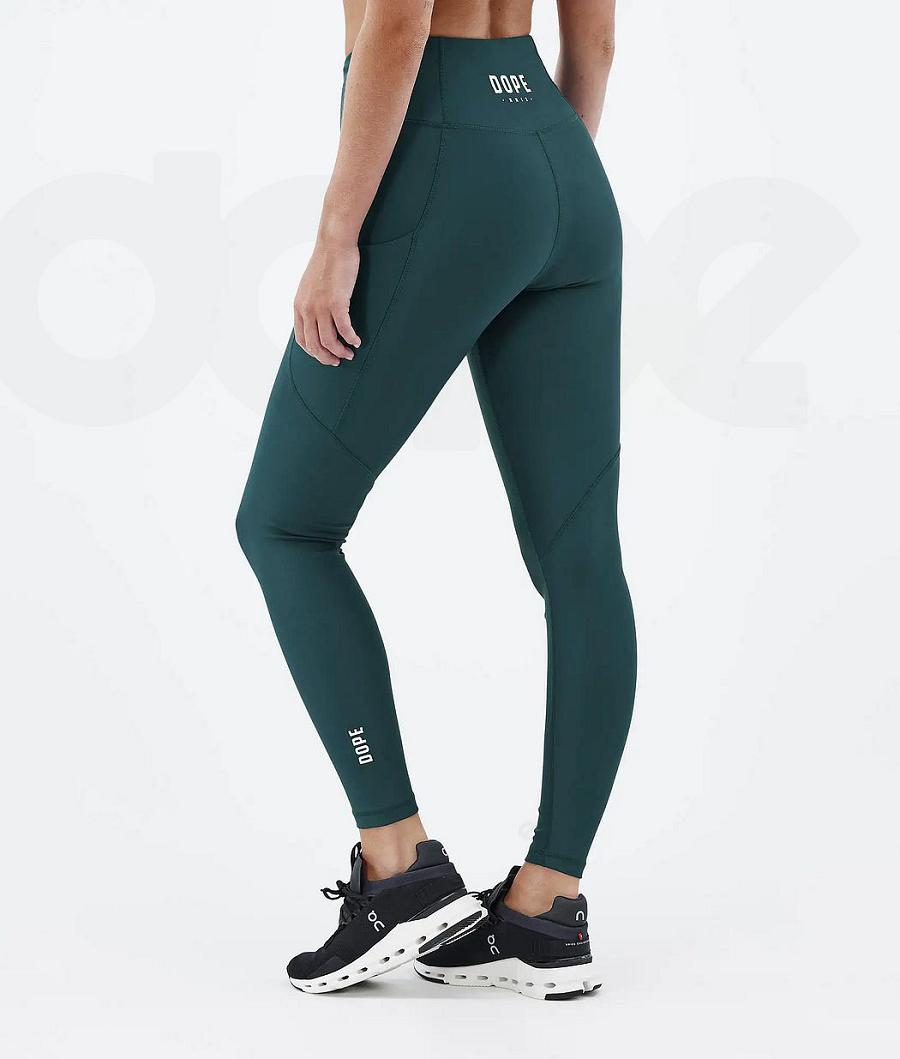 Green Women's Dope Lofty Tech Leggings | NZ_D1070