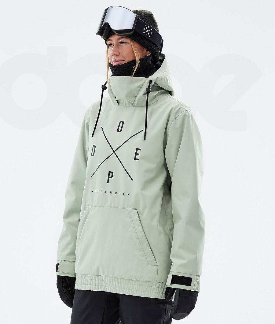 Green Women\'s Dope Migoo W Snowboard Jackets | NZ_D1625