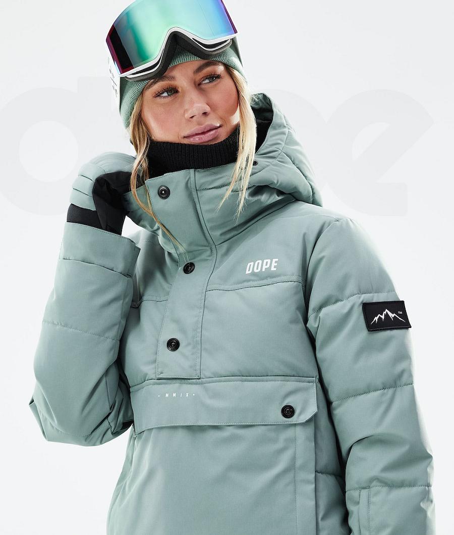 Green Women's Dope Puffer W 2021 Snowboard Jackets | NZ_D1764