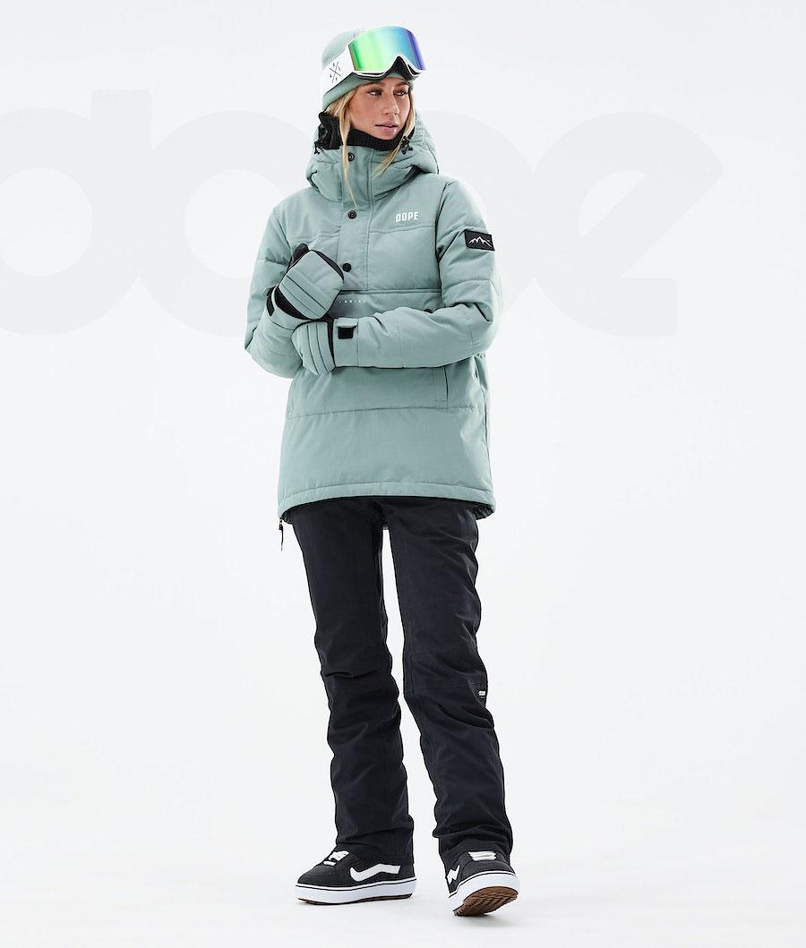 Green Women's Dope Puffer W 2021 Snowboard Jackets | NZ_D1764