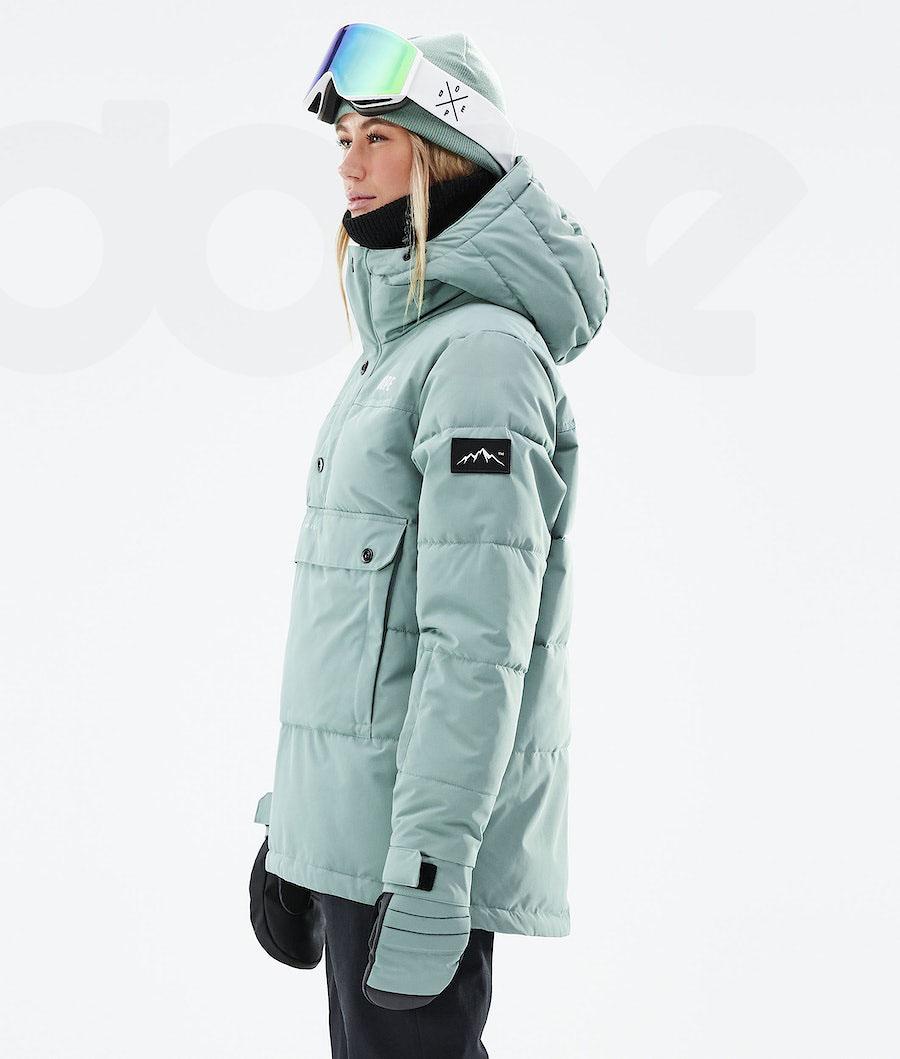 Green Women's Dope Puffer W 2021 Snowboard Jackets | NZ_D1764