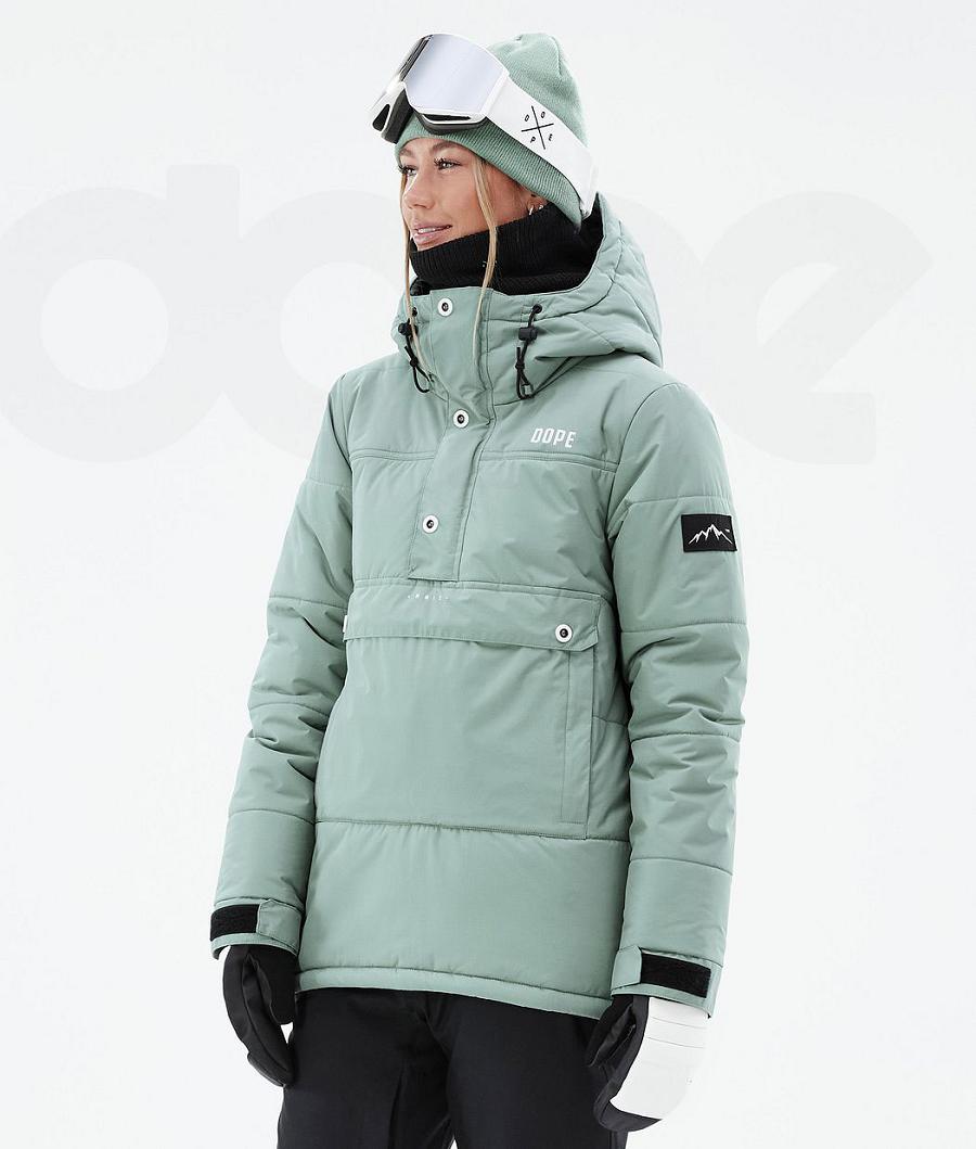 Green Women\'s Dope Puffer W Ski Jackets | NZ_D2157