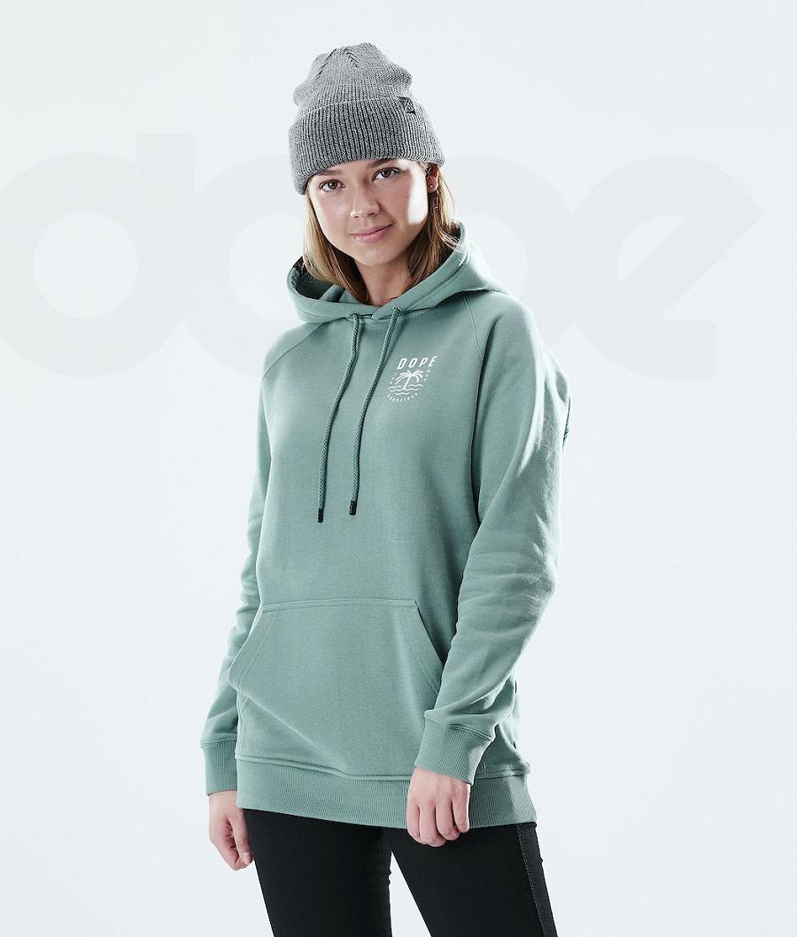 Green Women's Dope Regular Hoodies | NZ_D1259