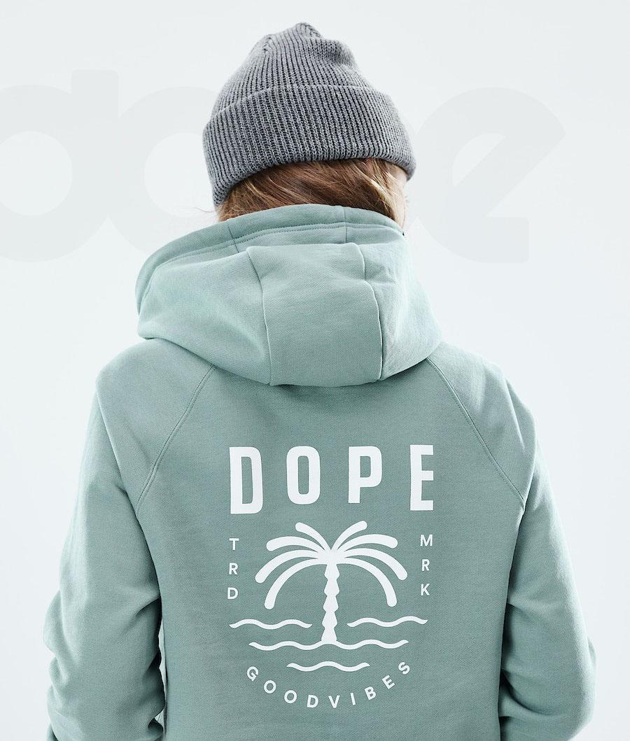 Green Women's Dope Regular Hoodies | NZ_D1259