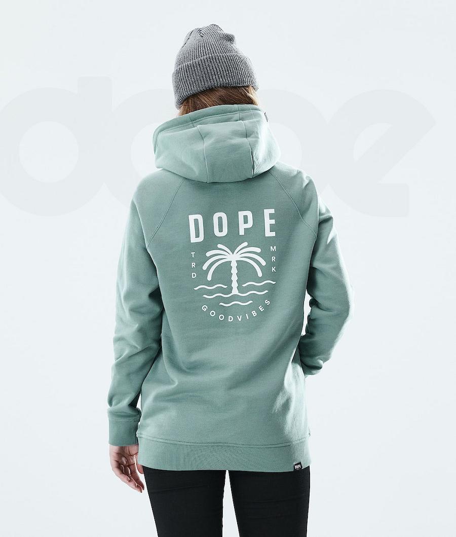 Green Women\'s Dope Regular Hoodies | NZ_D1259