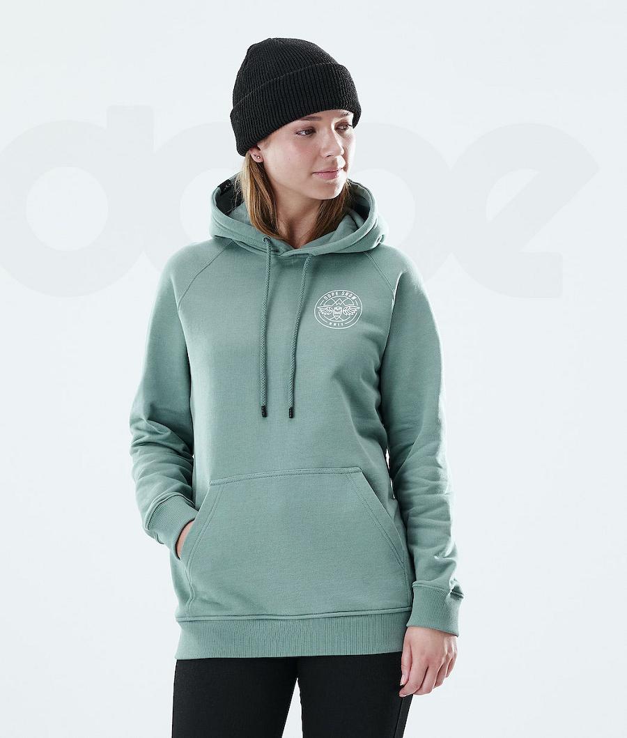 Green Women\'s Dope Regular Hoodies | NZ_D1807