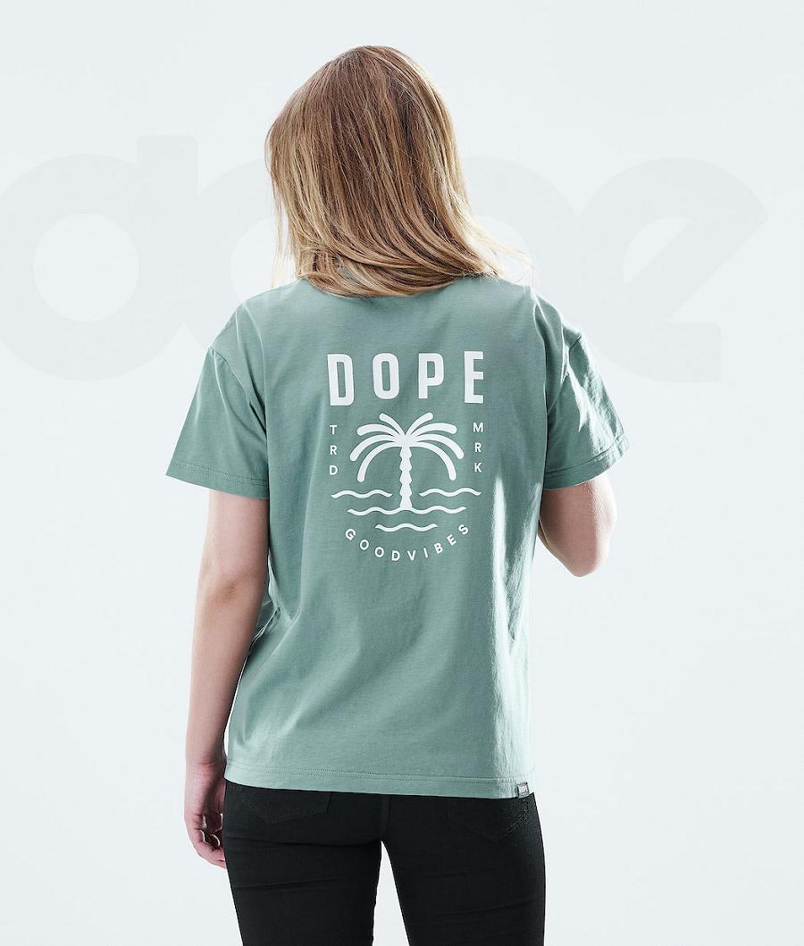Green Women's Dope Regular T-shirts | NZ_D1028