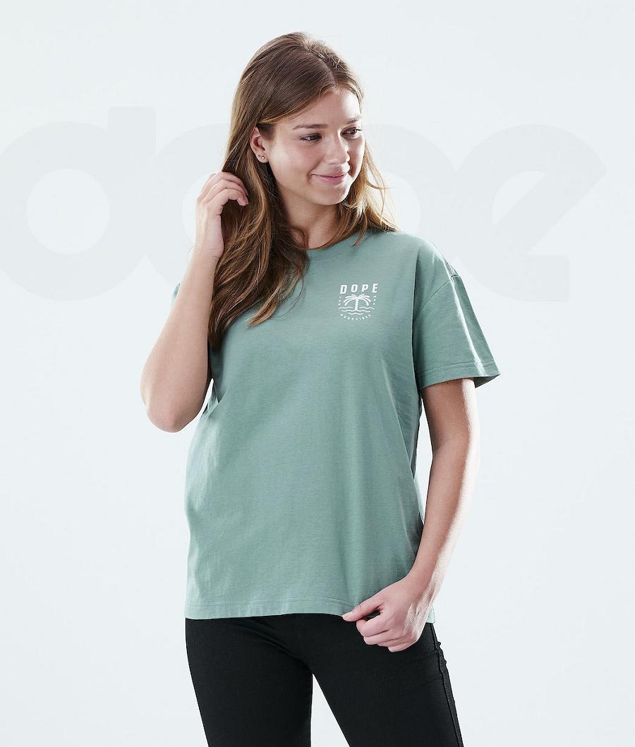 Green Women\'s Dope Regular T-shirts | NZ_D1028