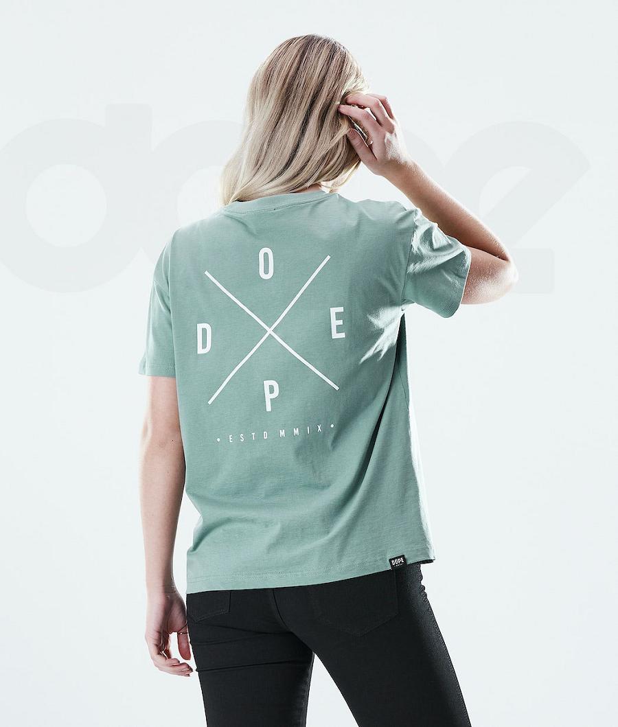 Green Women's Dope Regular T-shirts | NZ_D1108