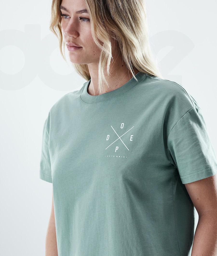 Green Women's Dope Regular T-shirts | NZ_D1108