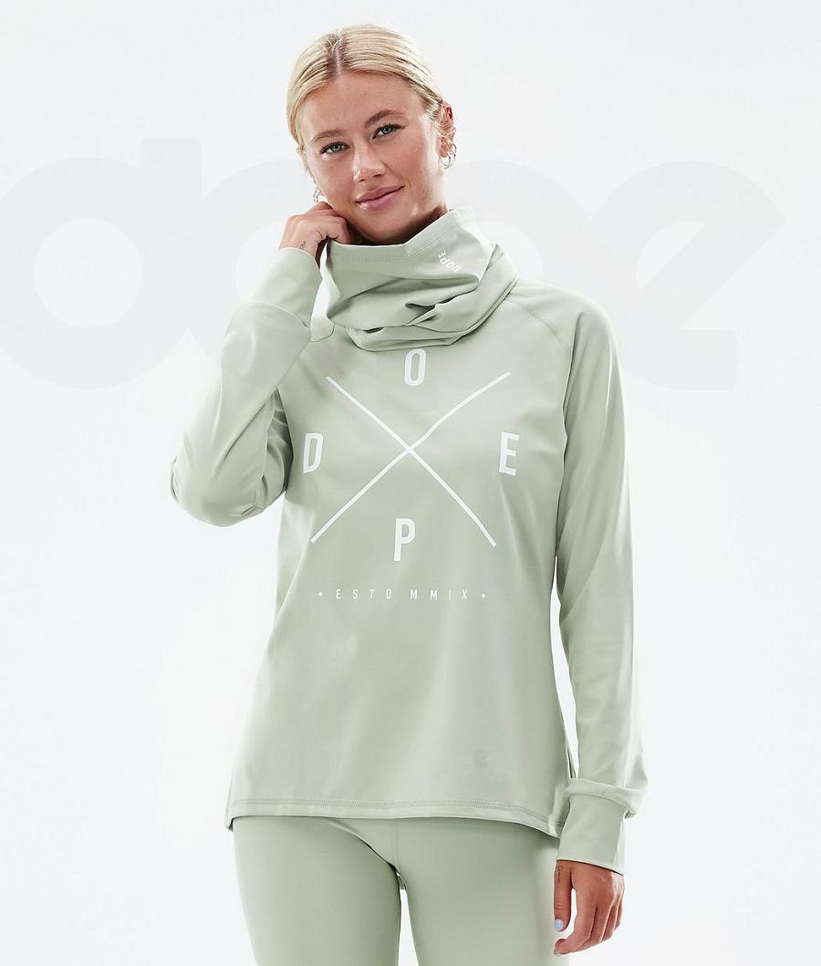 Green Women\'s Dope Snuggle W Base Layer Tops | NZ_D1171