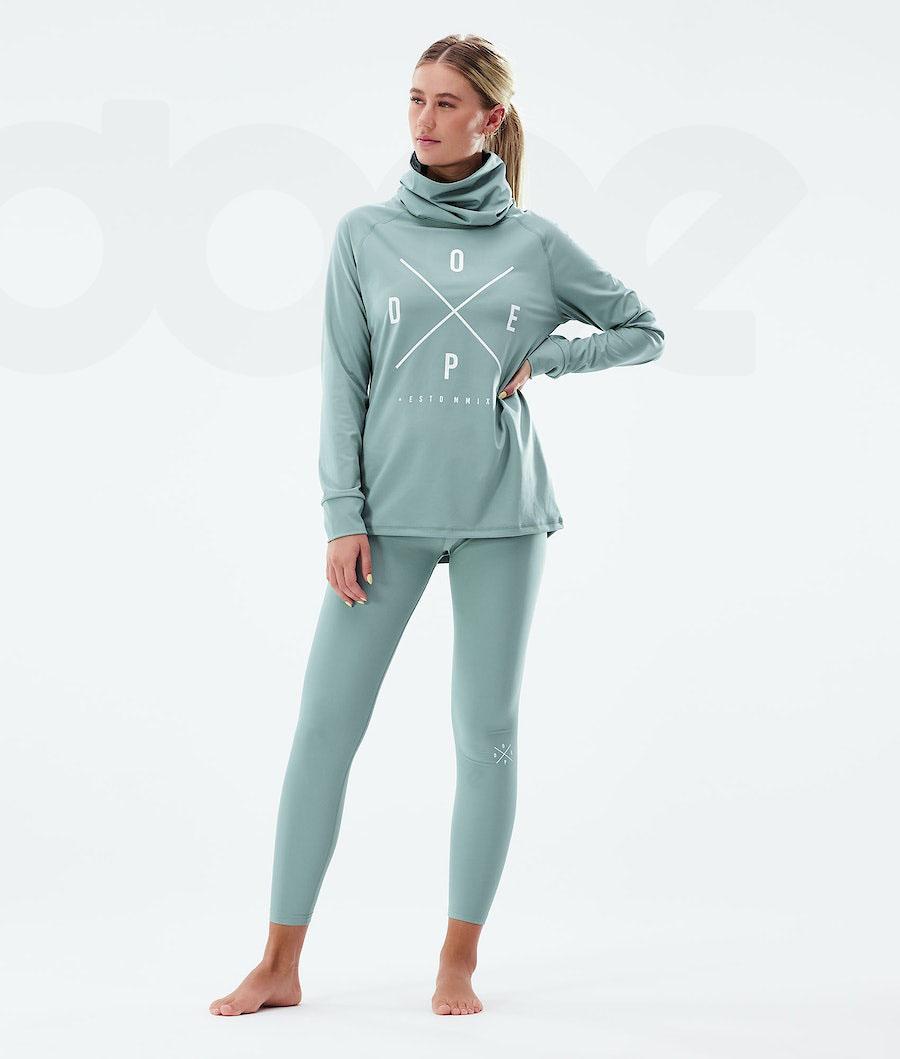 Green Women's Dope Snuggle W Base Layer Tops | NZ_D1367